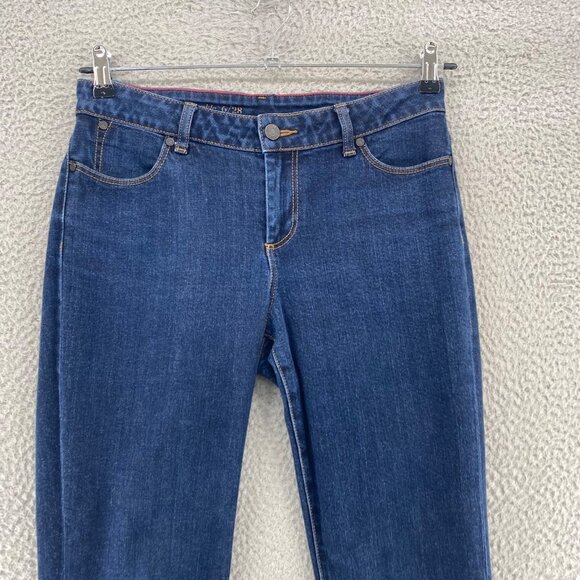 Talbots Jeans Womens 6 28 Blue Dark Wash Denim Signature Skinny Ankle Everyday - Picture 2 of 11